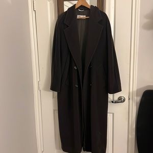 MaxMara double breasted maxi wool coat, size 10